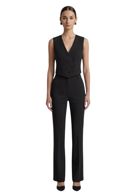 Tailleur Tre Pezzi Elegante con Gilet MISS MAX | Tailleur | MG24LISCIONERO